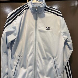 Adidas Men's Light Blue Windbreaker Jacket